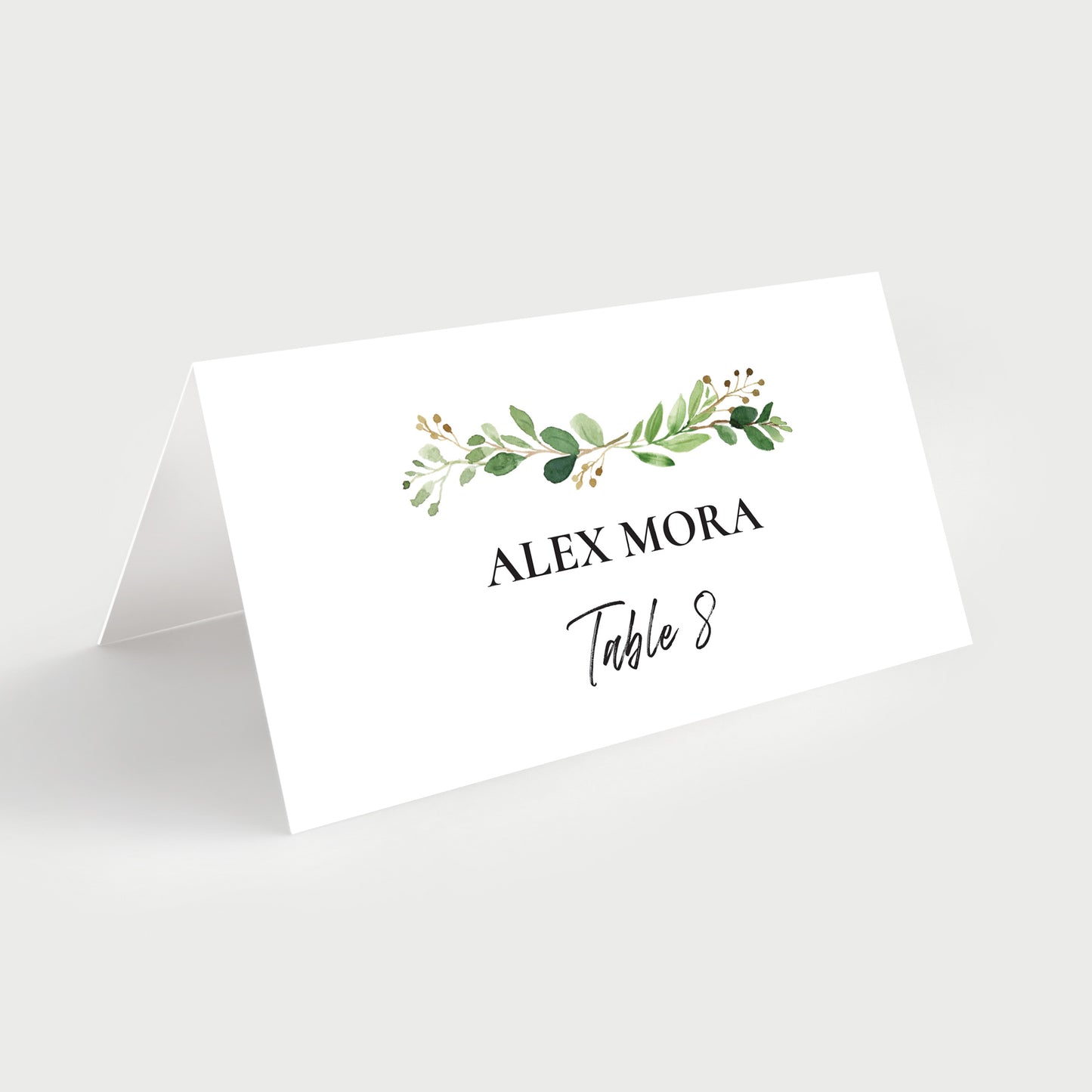 Greenery Wedding Place Cards