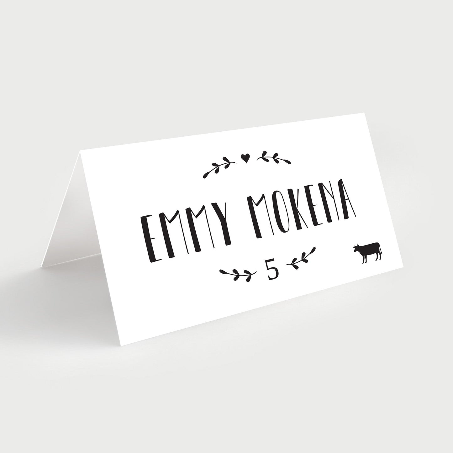 able Name Cards with meal icons