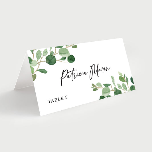 Greenery Place Cards