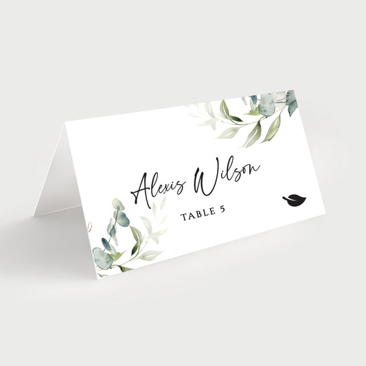 Greenery Place Cards