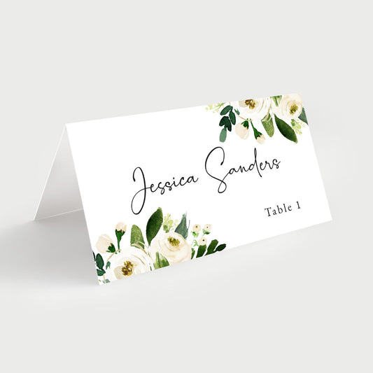 Floral Wedding Name Cards