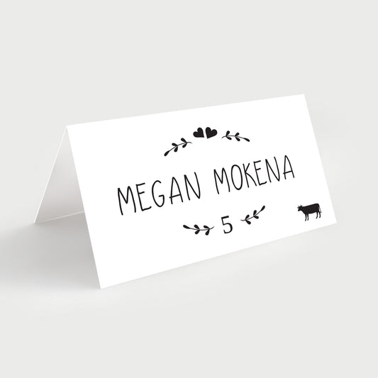 Rustic Name Place Cards