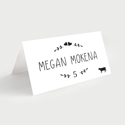 Rustic Wedding Name Cards