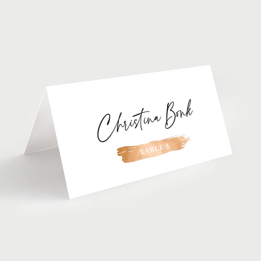 rose gold name place cards