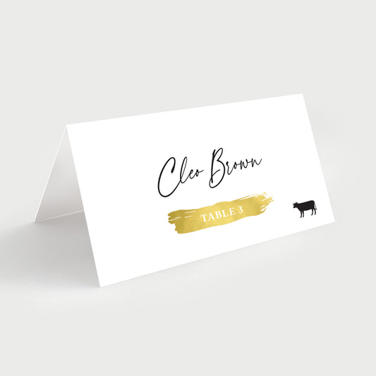 Gold Wedding Place Cards