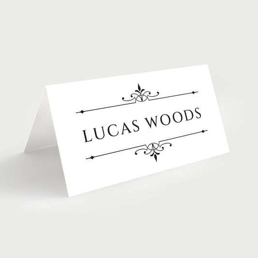 Folded Place Cards Personalized