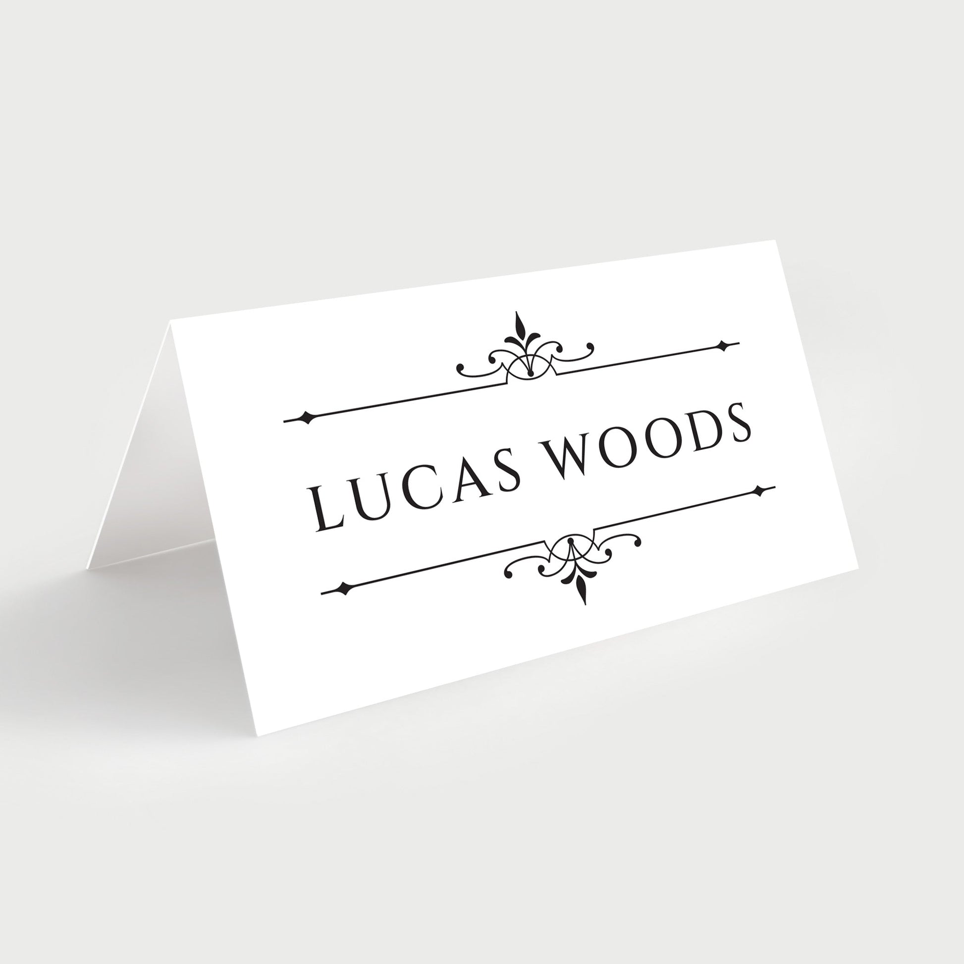 Folded Name Place Cards printed