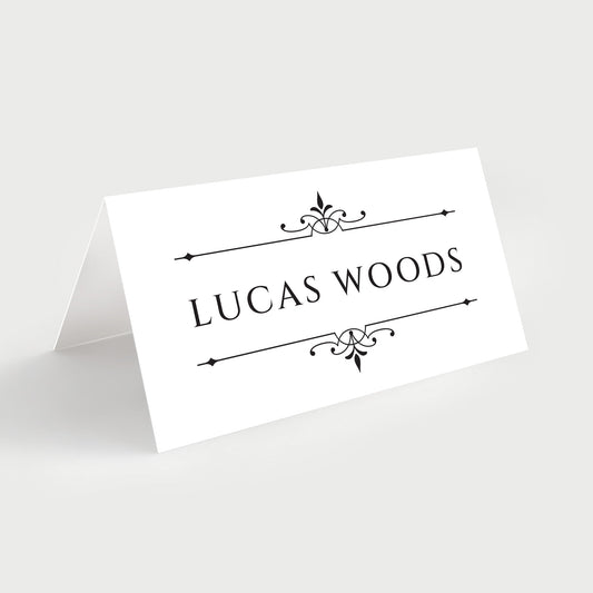 Folded Name Place Cards printed