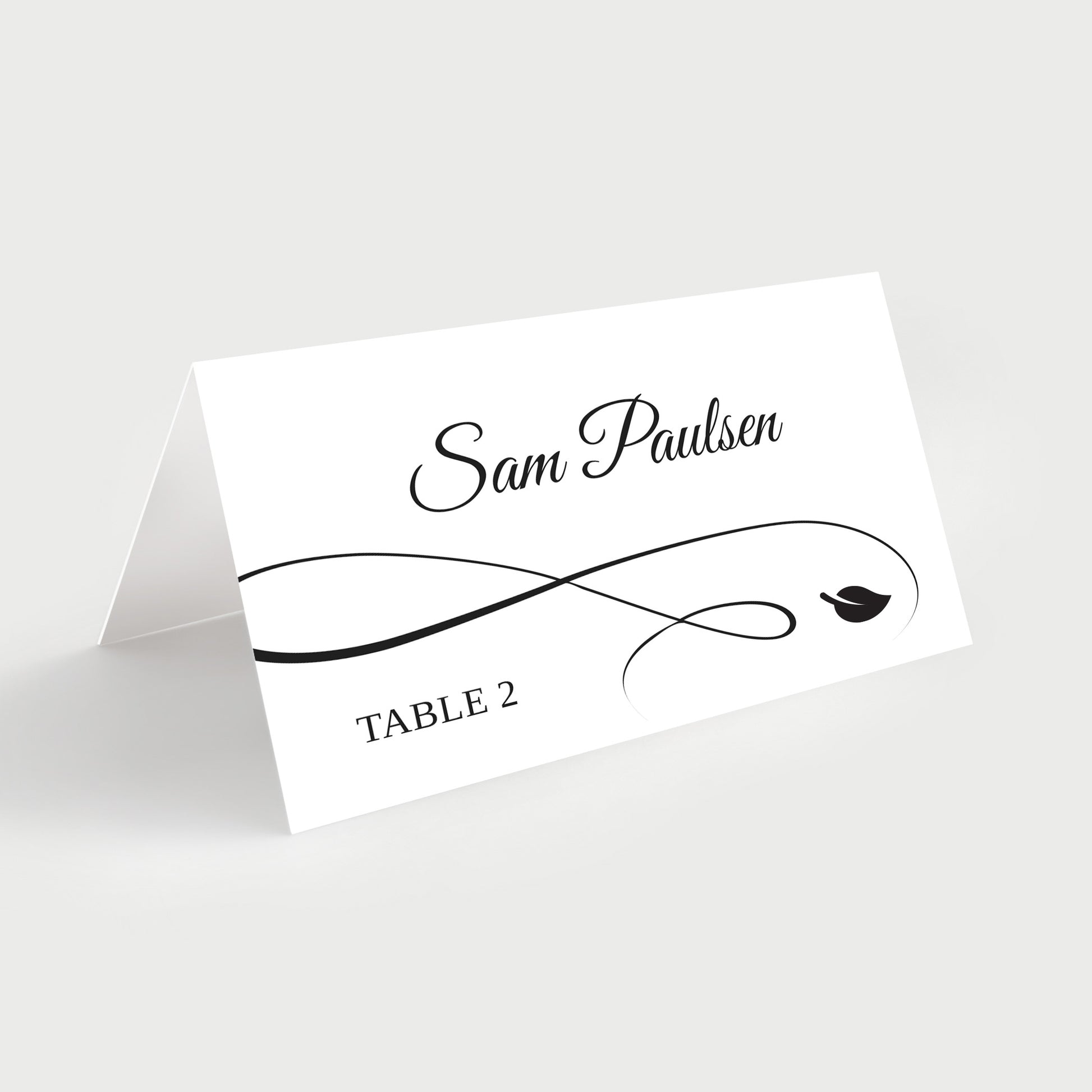 Elegant Place Cards tent