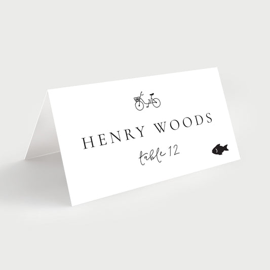 Bicycle Place Cards